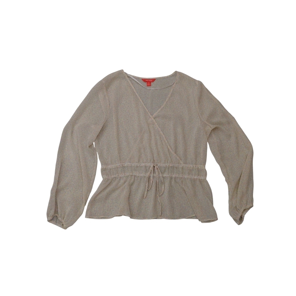 Joe Fresh Beige Wrap Blouse